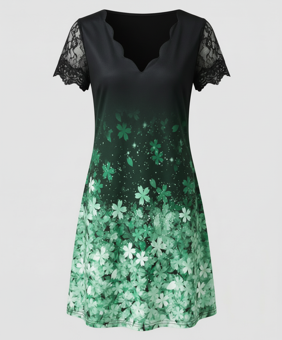 Elegantes Detail Kleid Damen