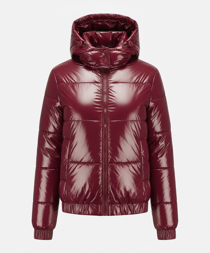 Hochglänzende Damen Steppjacke