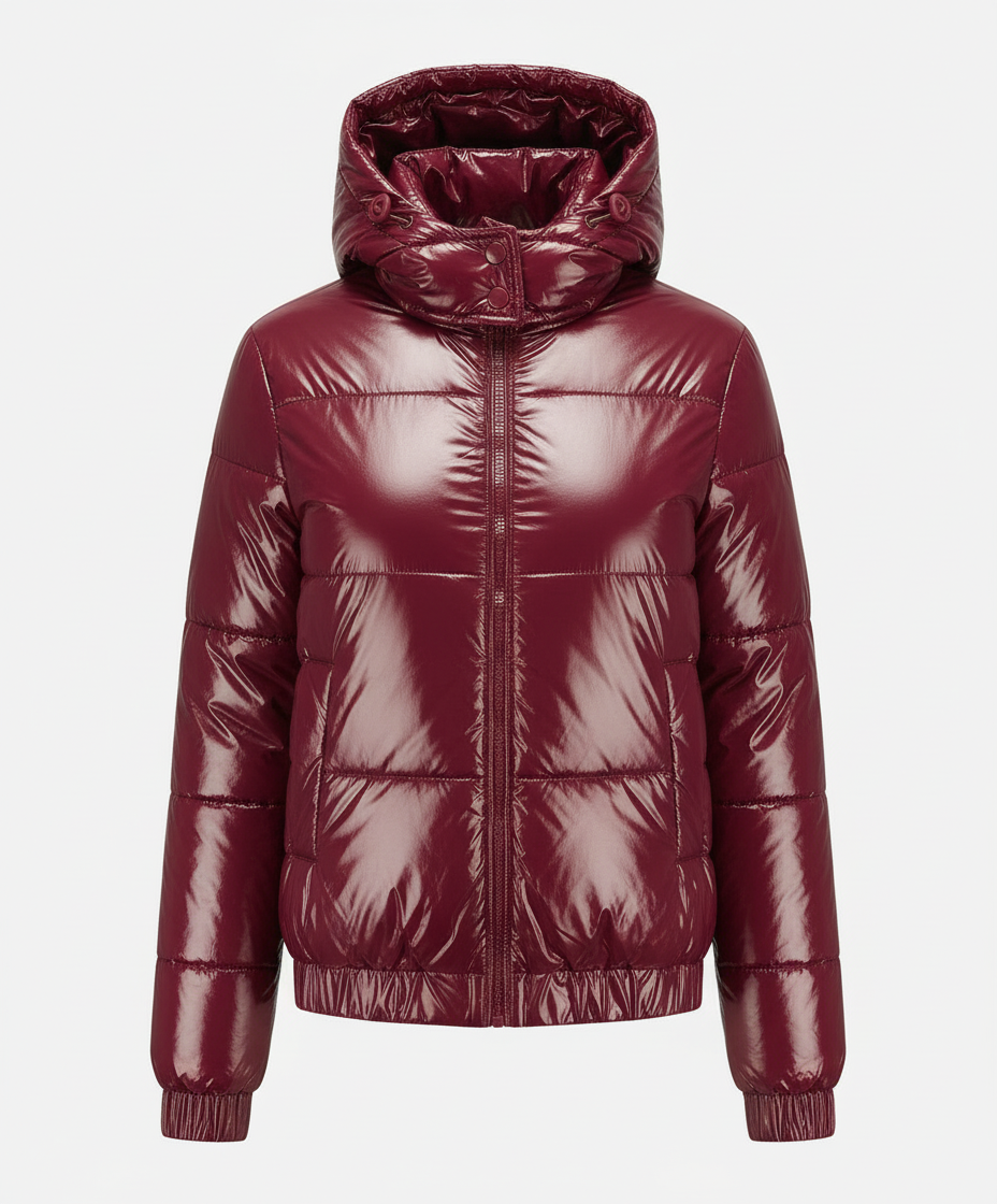 Glänzende Winterjacke Damen