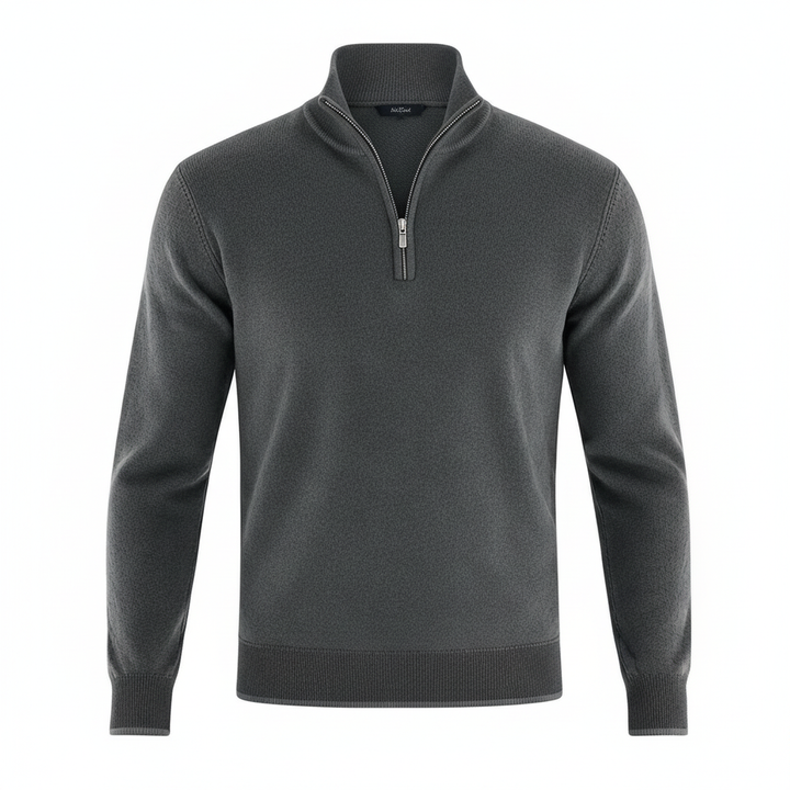 Eleganter Merino Komfort Pullover Damen Reißverschluss Moderne Strickware