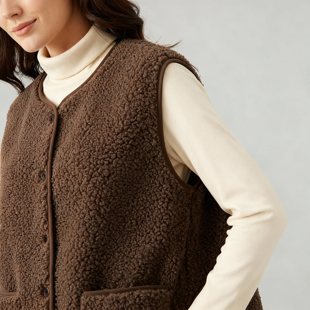 Winter Warme Elegante Fleece Weste Damen