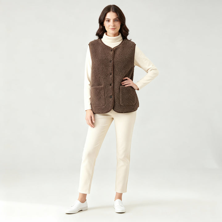 Winter Warme Elegante Fleece Weste Damen