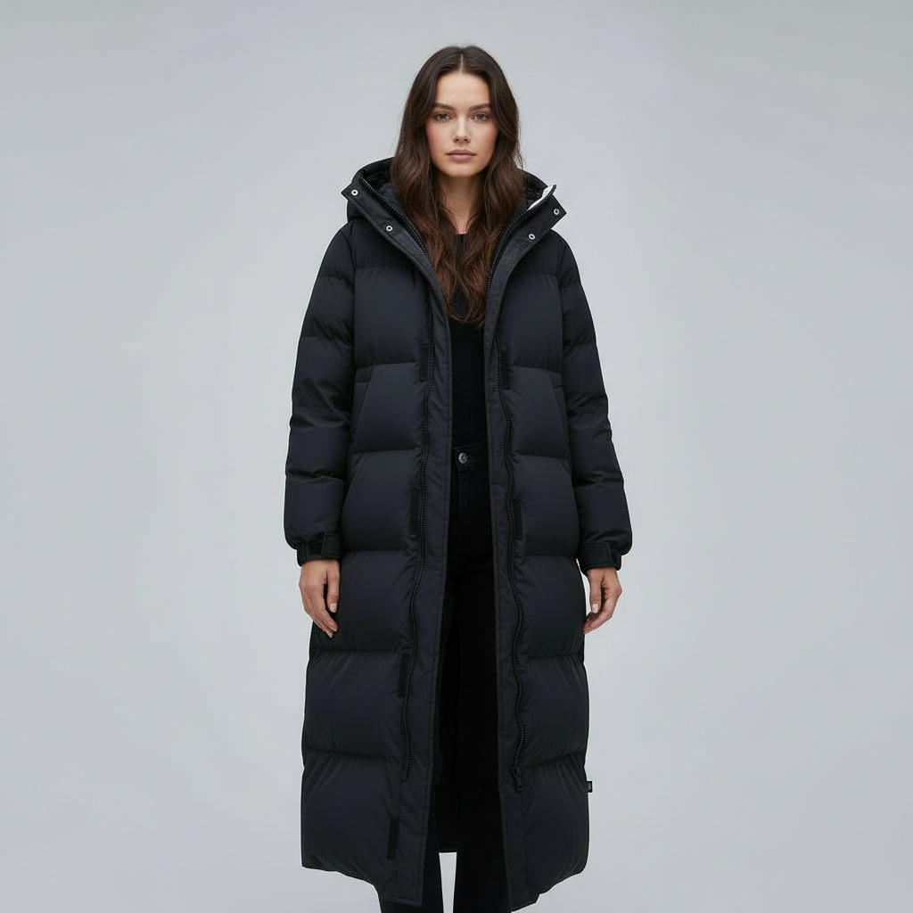Winddichte Lange Winterjacke Damen