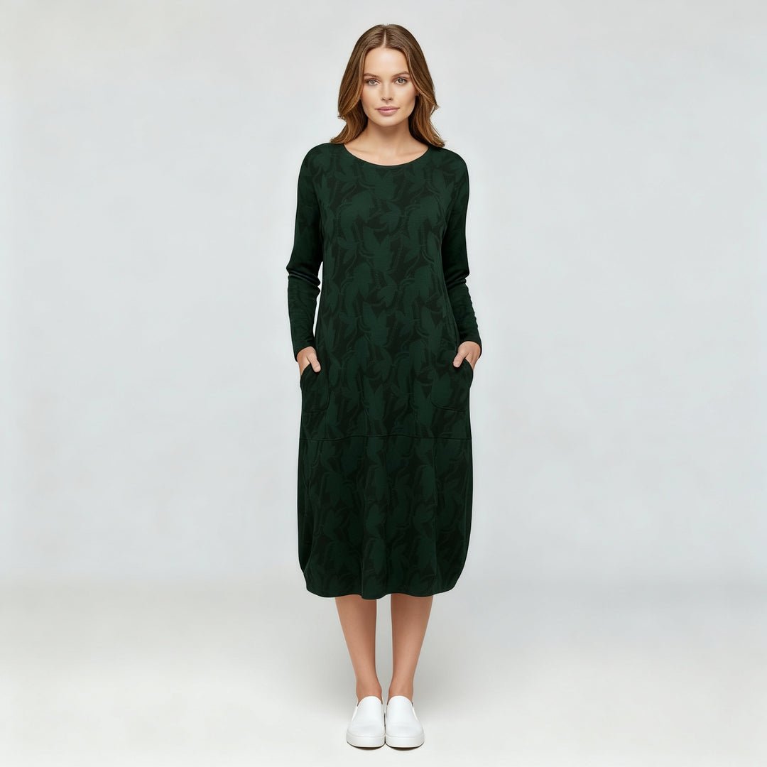 Luxuriöses Winterkleid Druck Elegant Komfort