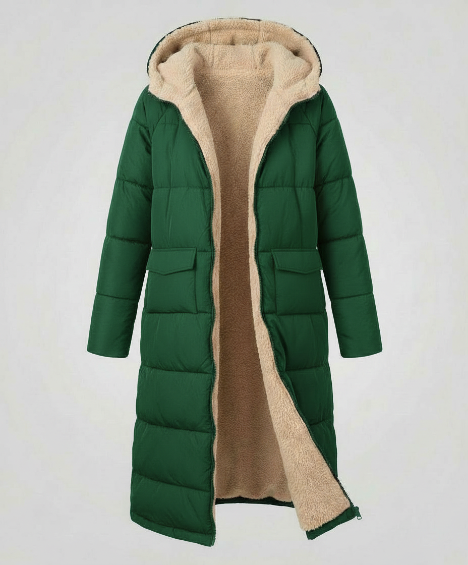 Wendbare Lange Damen Pufferjacke