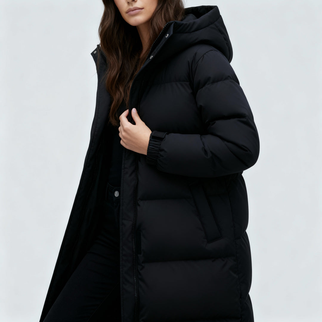 Winddichte Lange Winterjacke Damen