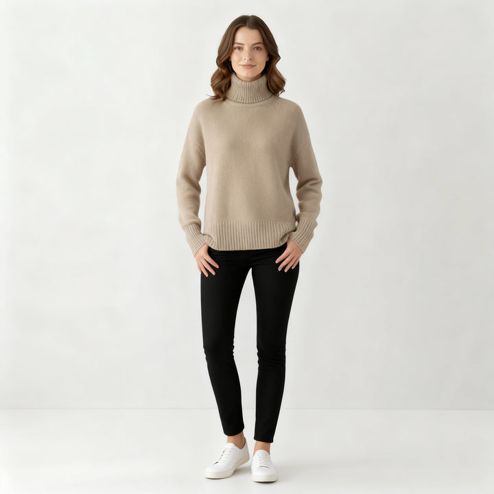 Damen Kaschmir Rollkragenpullover