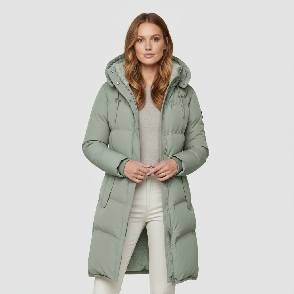Luxuriöse Isolierte Jacke Damen Komfort Warme Jacke Baumwolle