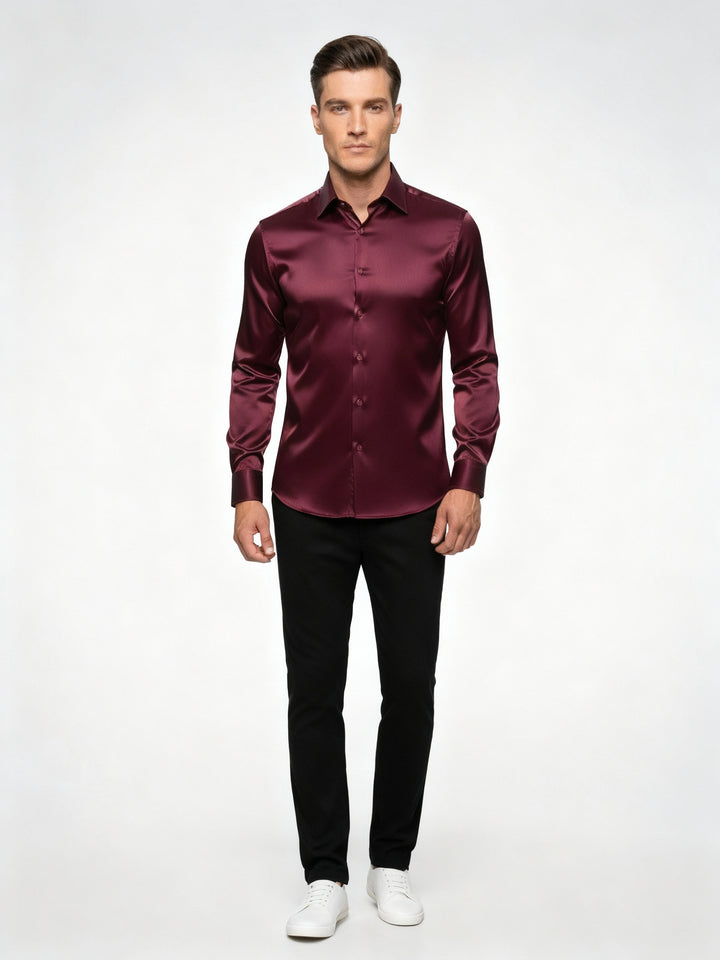 Elegantes Herren Seidenhemd