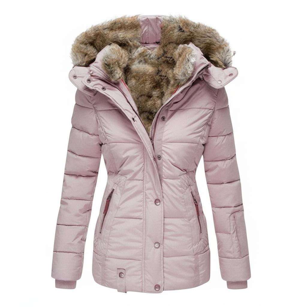Warme Gefütterte Winterjacke Damen
