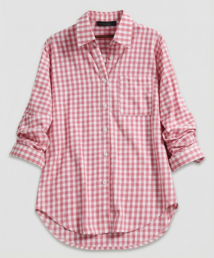 Damen Kariertes Hemd Oversize