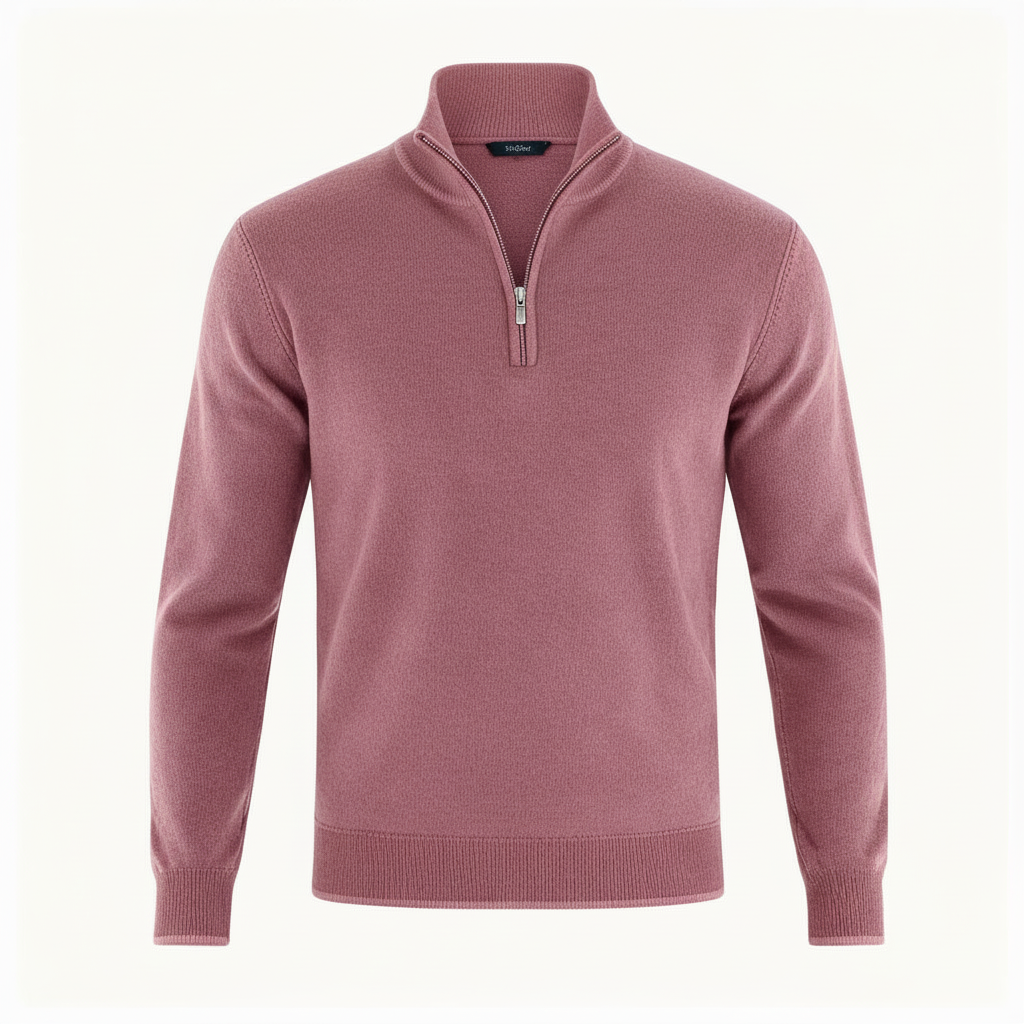 Eleganter Merino Komfort Pullover Damen Reißverschluss Moderne Strickware