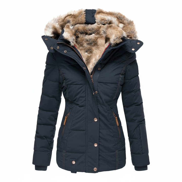 Warme Gefütterte Winterjacke Damen
