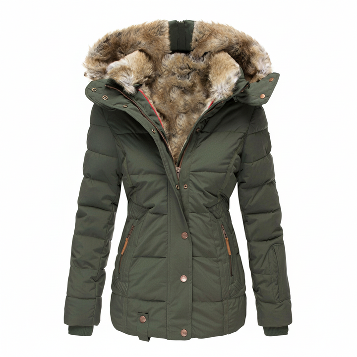 Warme Gefütterte Winterjacke Damen