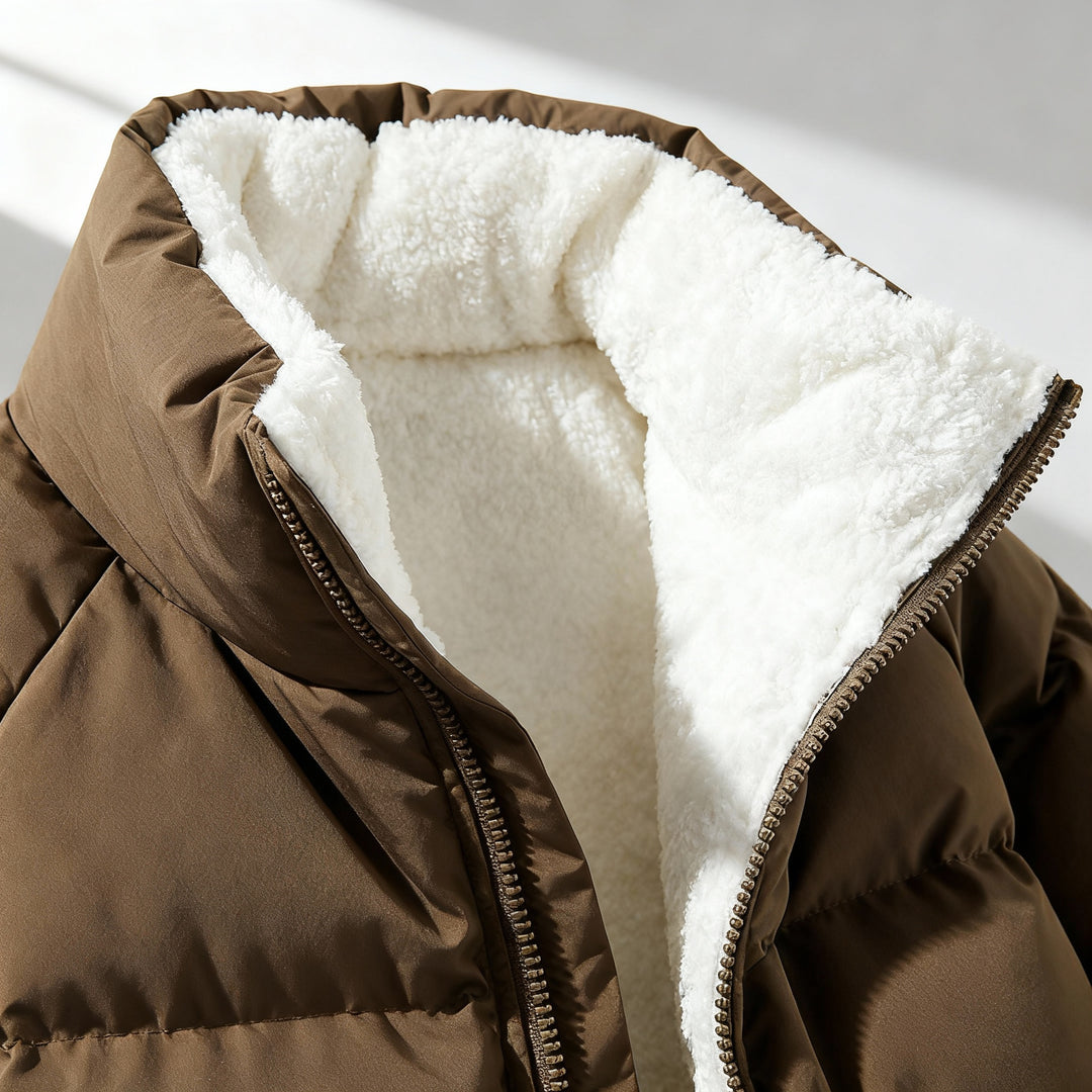 Warm Fleecegefüttert Leicht Pufferjacke Damen