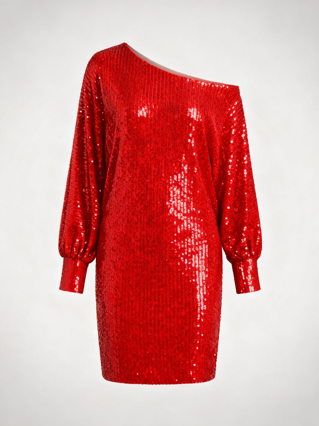 Glamouröses Kontrast Paillettenkleid Damen
