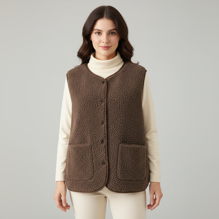 Winter Warme Elegante Fleece Weste Damen