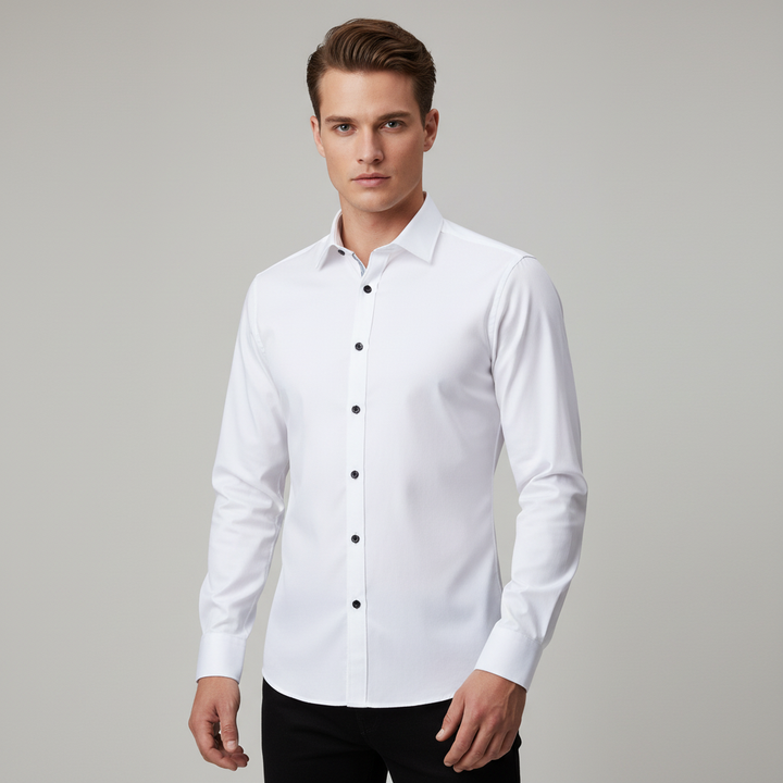 Bügelfreies Stretch Hemd Herren Slim Fit