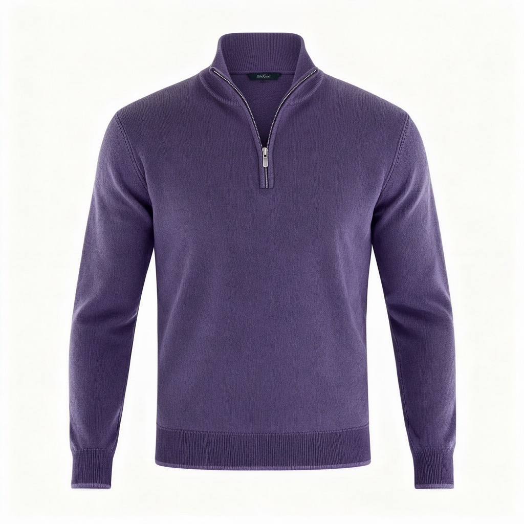 Eleganter Merino Komfort Pullover Damen Reißverschluss Moderne Strickware