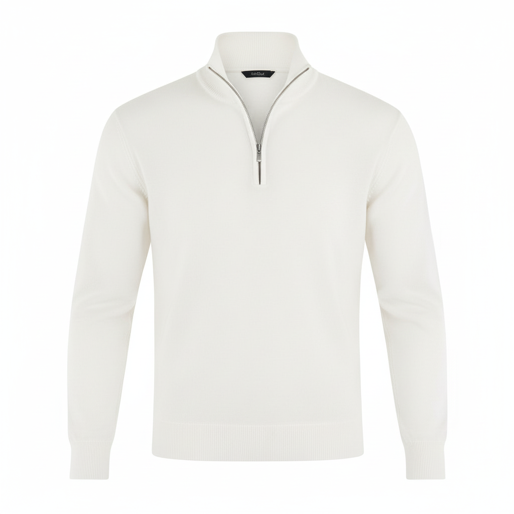 Eleganter Merino Komfort Pullover Damen Reißverschluss Moderne Strickware