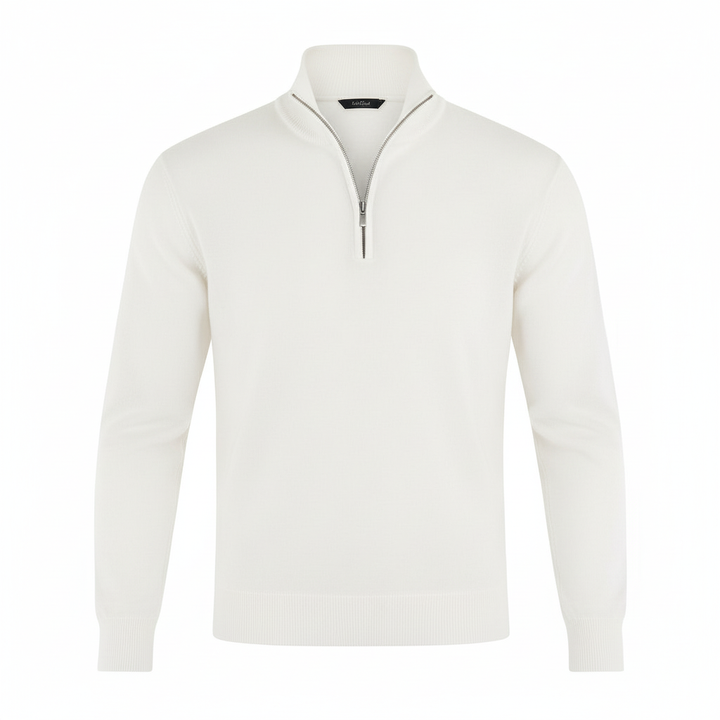 Eleganter Merino Komfort Pullover Damen Reißverschluss Moderne Strickware
