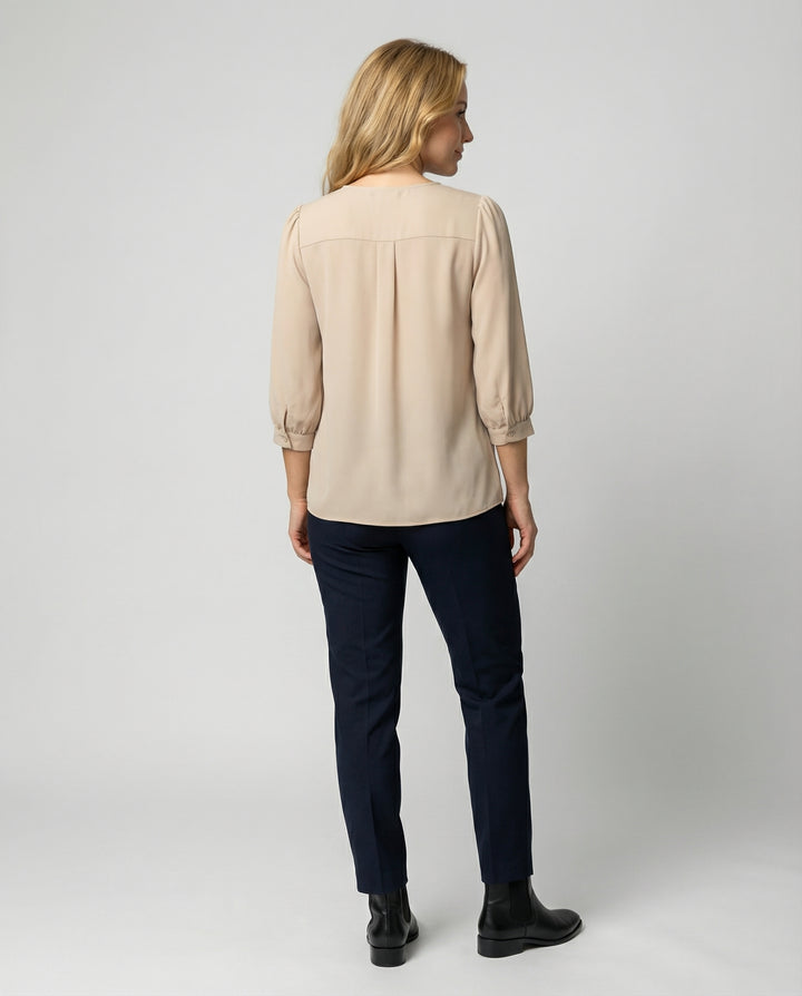 Elegante Satin Bluse Damen