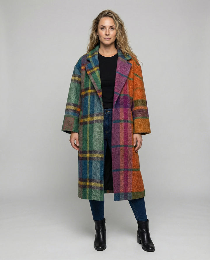 Eleganter Langer Wollmantel Damen