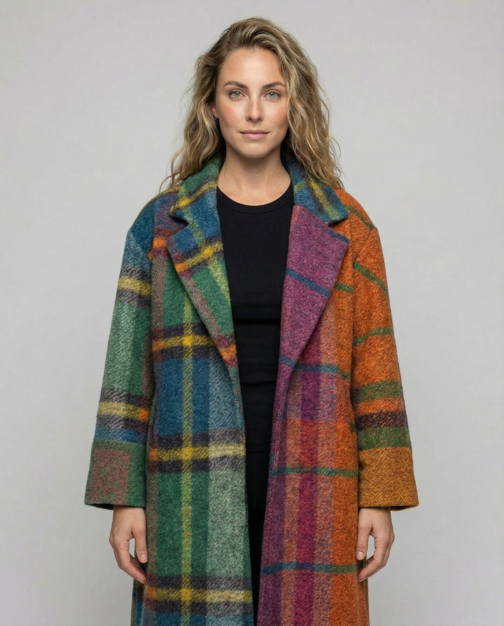 Eleganter Langer Wollmantel Damen