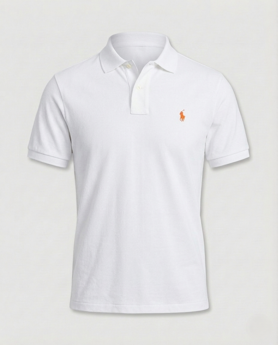 Herren Piqué Poloshirt mit verdeckter Knopfleiste und Mesh Struktur