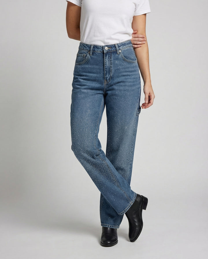 Funkelnde Diamond Jeans Damen