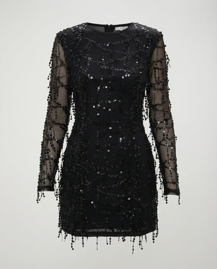 Elegantes Fransen Paillettenkleid Damen