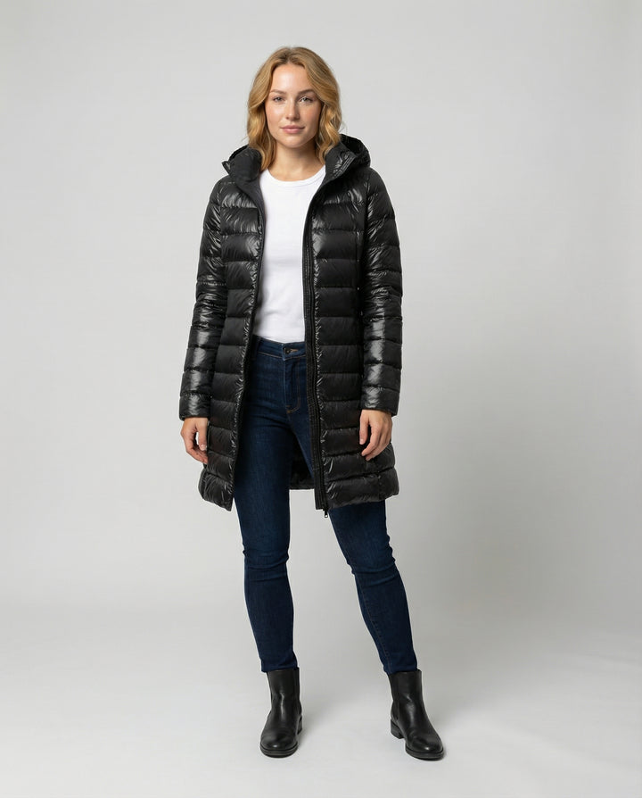 Damen Ultraleichte Daunenjacke mit Kapuze