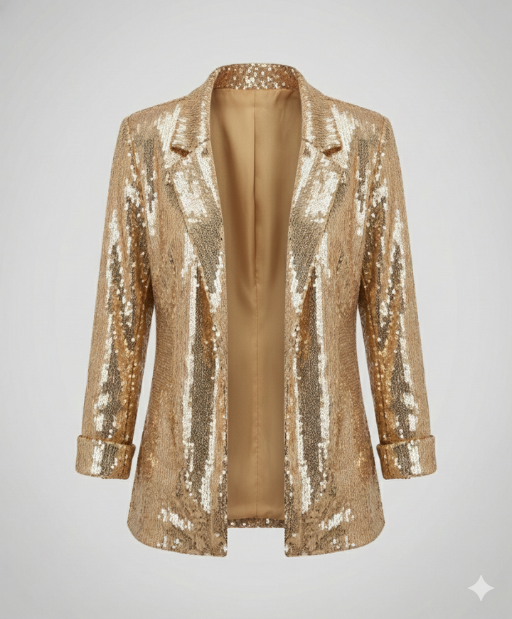 Eleganter Pailletten Blazer Damen