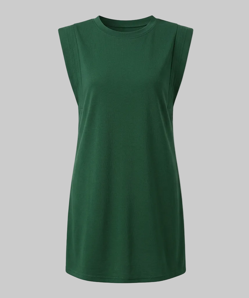 Damen Gerades Minikleid Gepolsterte Schultern