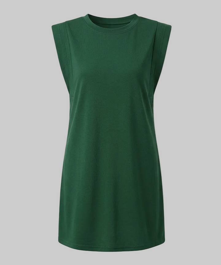 Damen Gerades Minikleid Gepolsterte Schultern