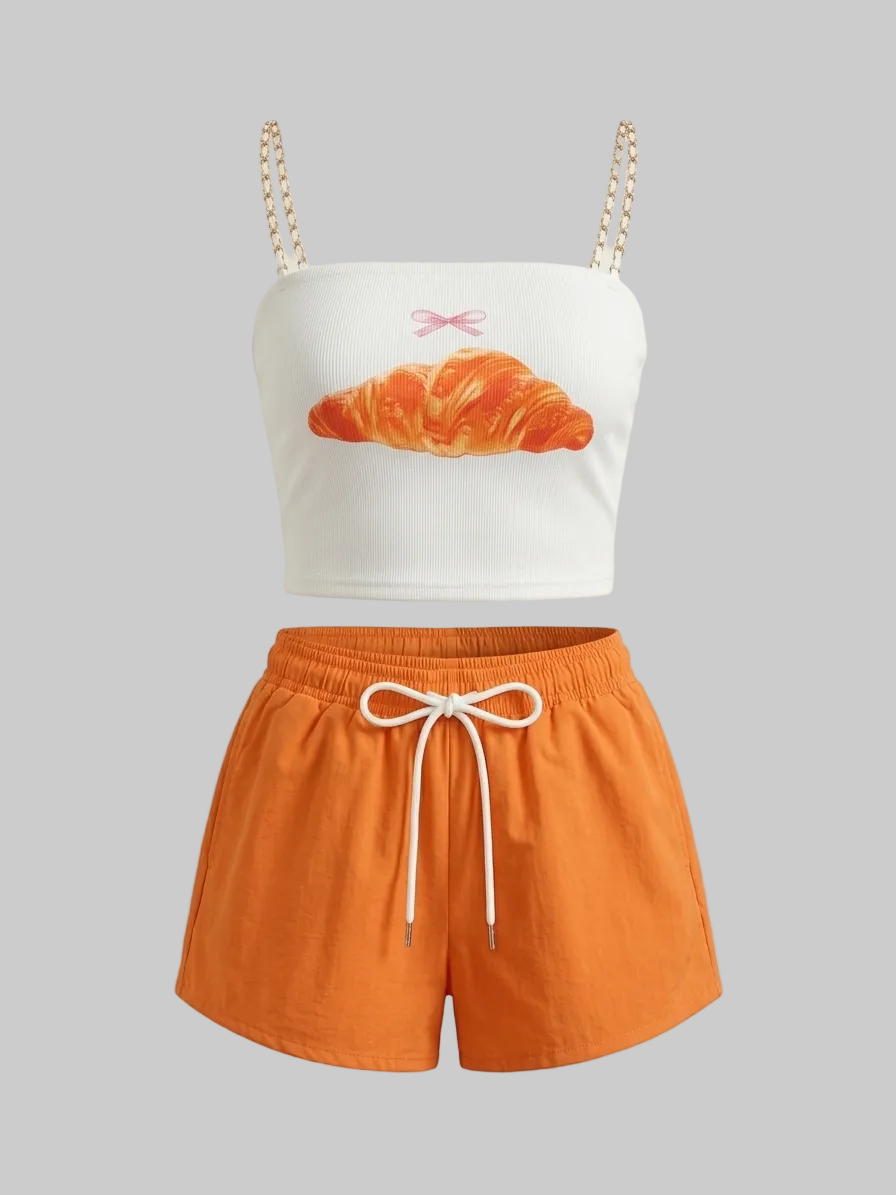Damen zweiteiliges Sommer-Sportset mit Tanktop