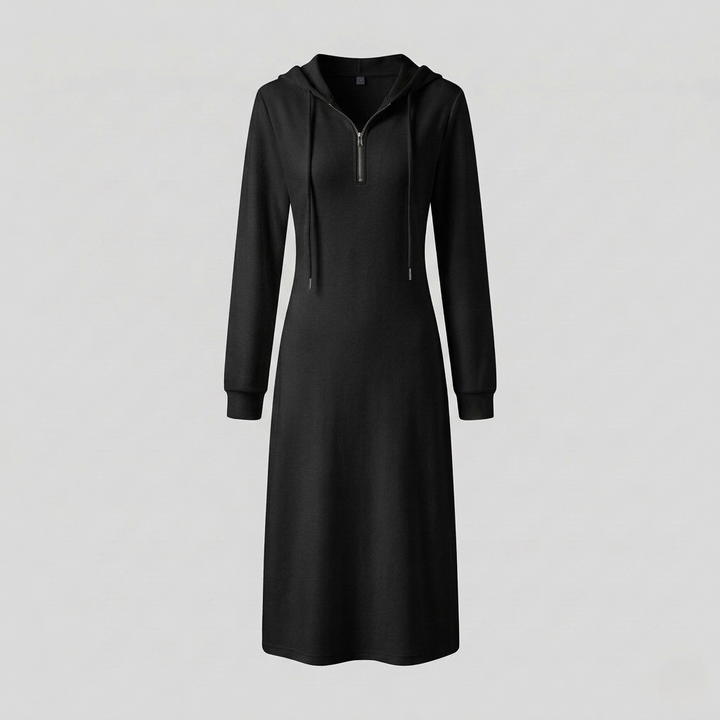 Damen Jersey Midikleid mit Langarm