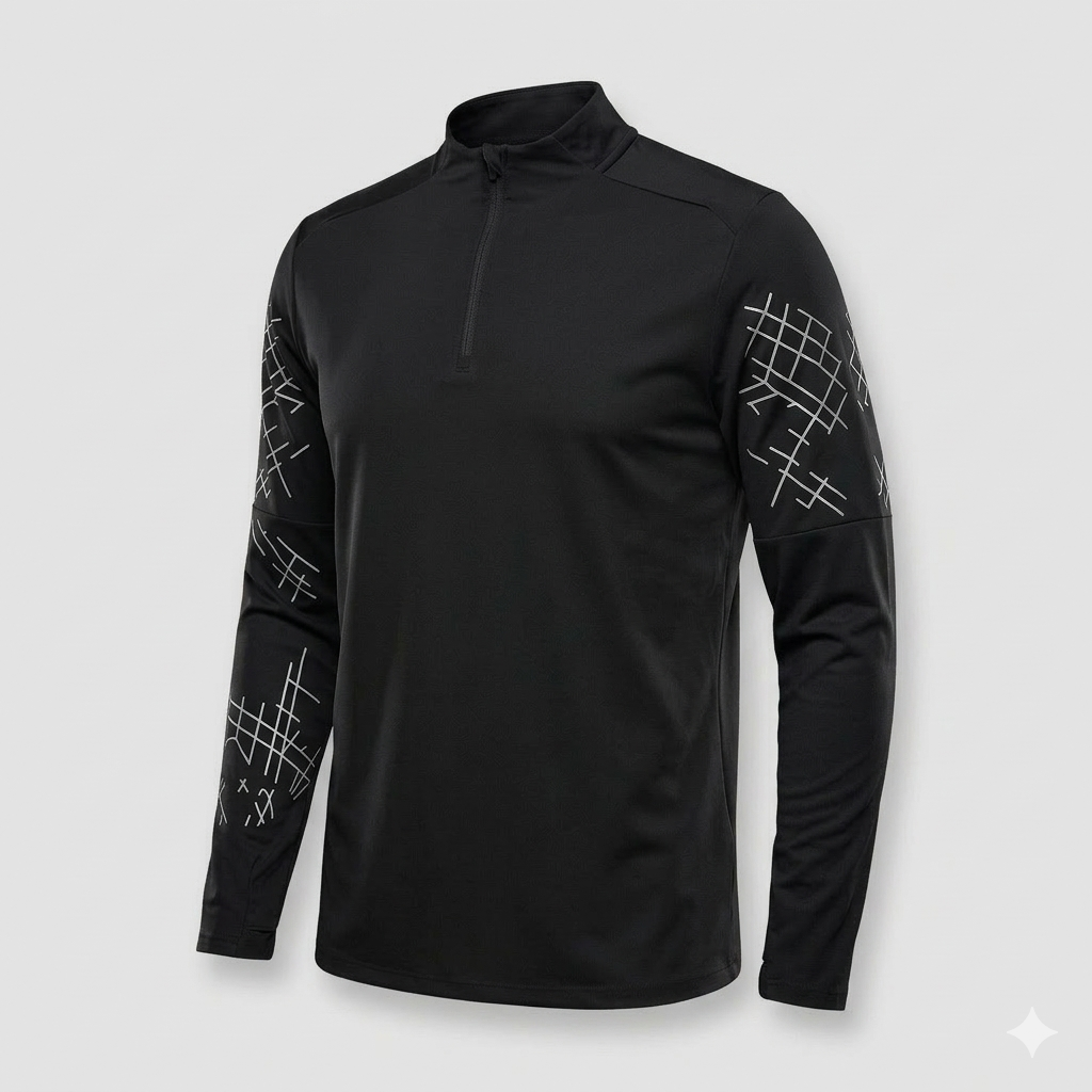 Herren Laufshirt mit Reflektor-Print