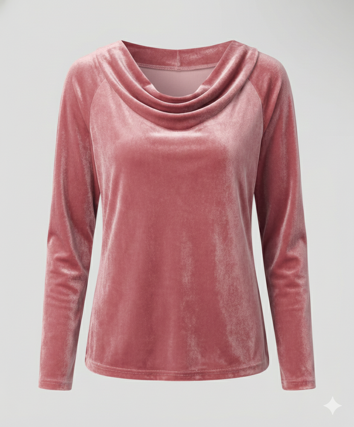 Elegantes Samtshirt Damen Lässig