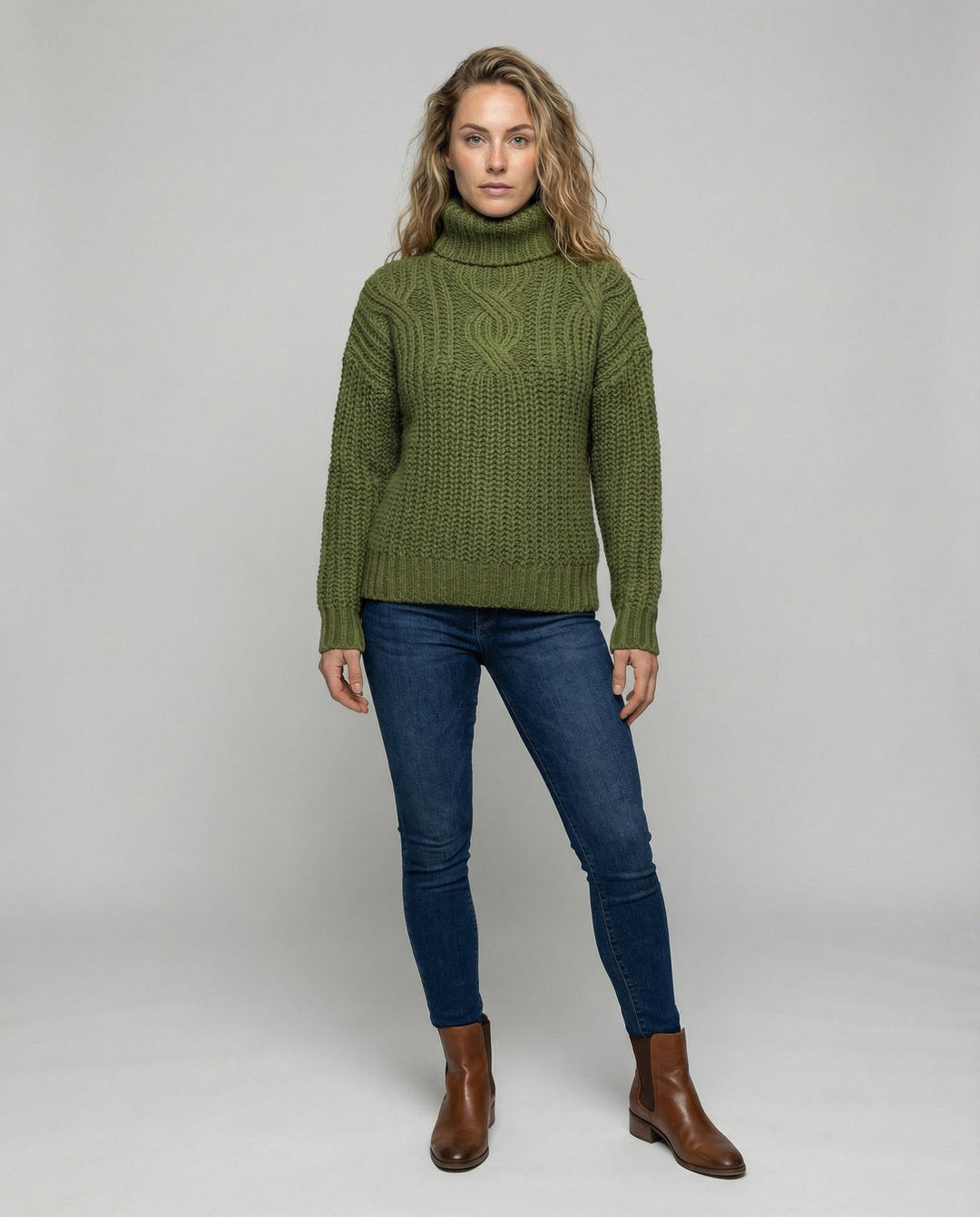 Bequemer Rollkragenpullover Damen