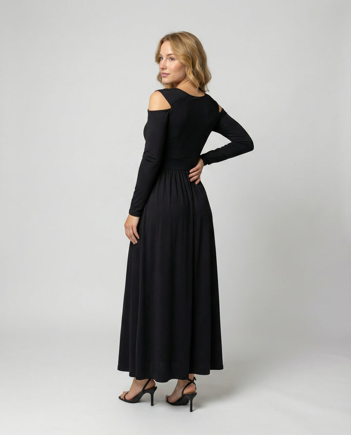 Elegantes Schlitz Abend Maxikleid