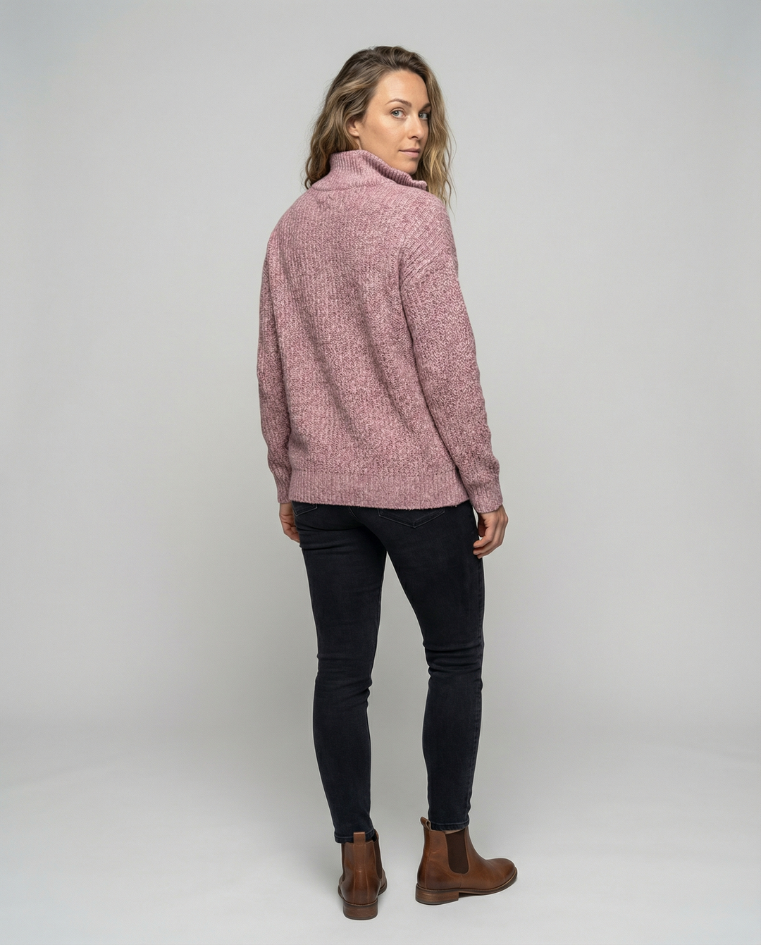 Damen Reißverschluss-Pullover