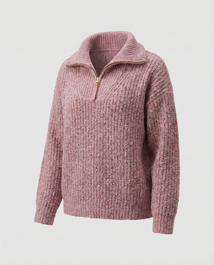 Damen Reißverschluss-Pullover