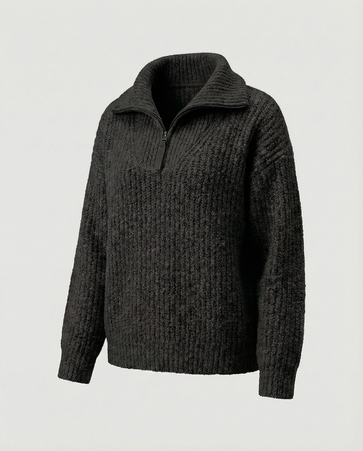 Damen Reißverschluss-Pullover