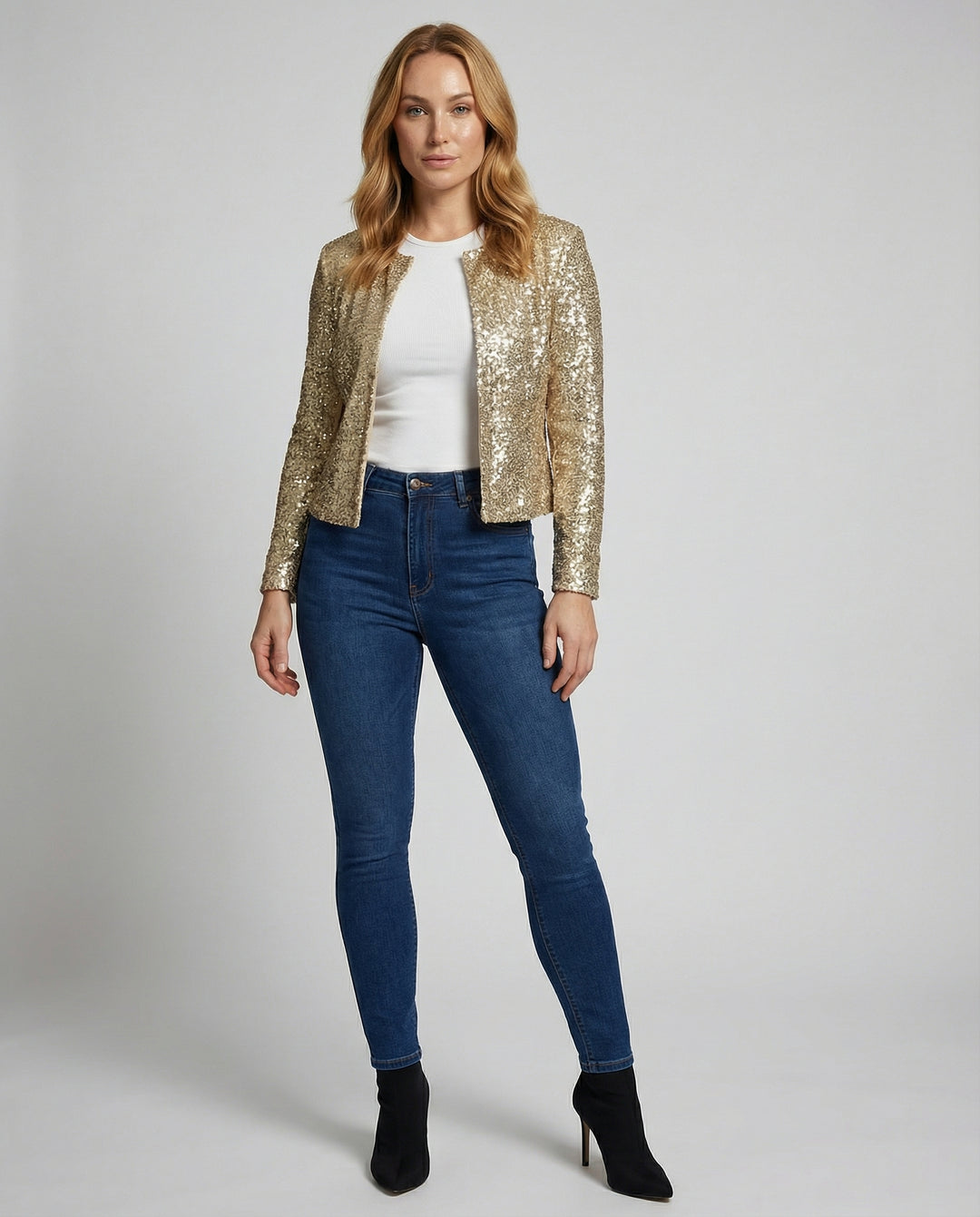 Elegante Glitzerjacke Damen Abend