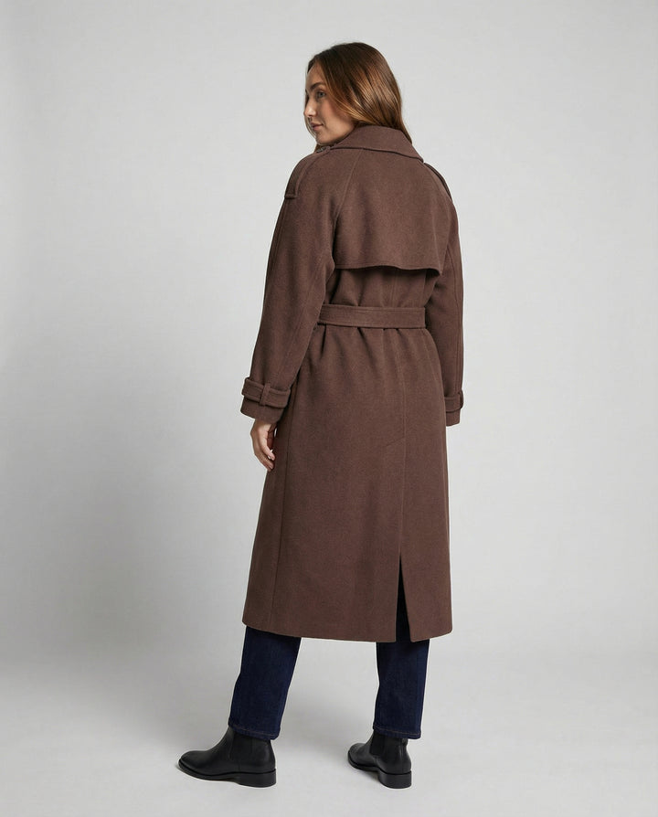 Bequemer Oversized Wollmantel Damen