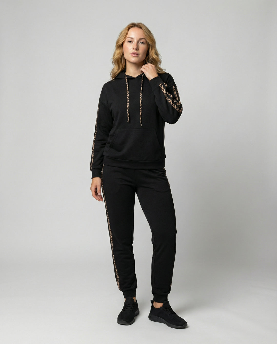 Zebramuster Damen Jogginganzug