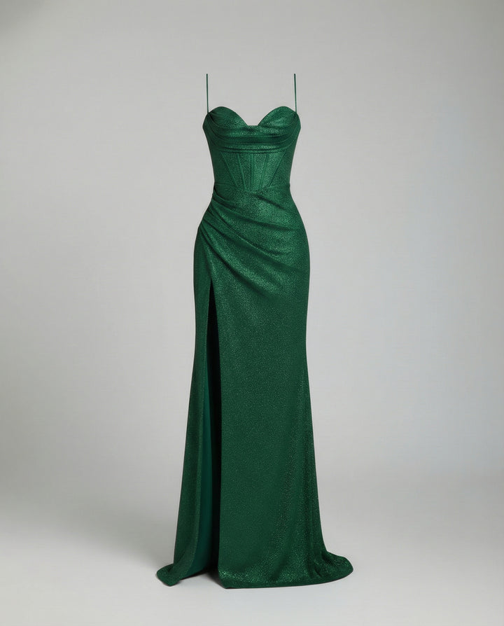 Pailletten Maxikleid Damen