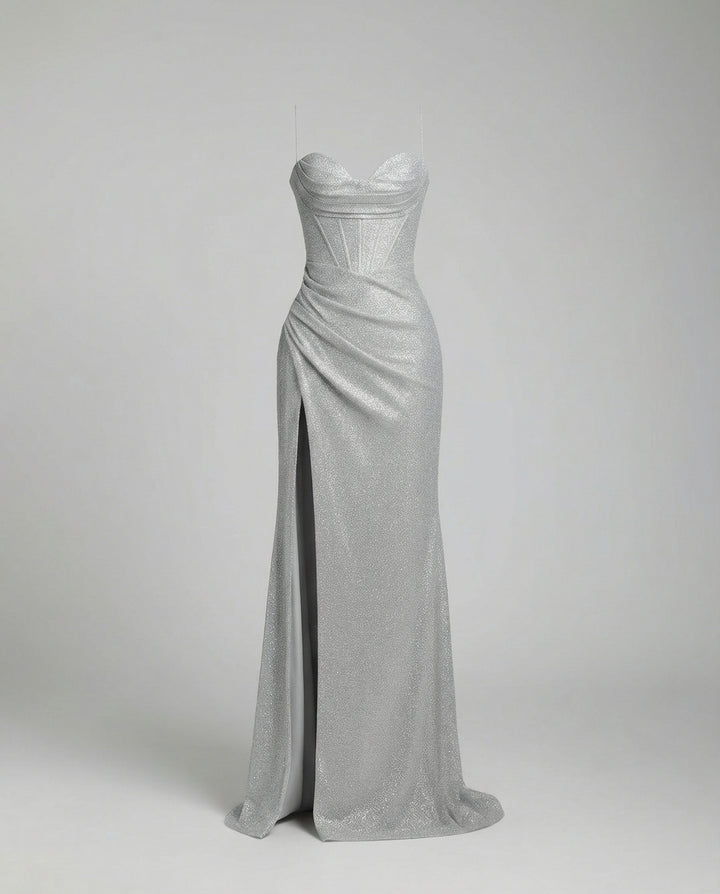 Pailletten Maxikleid Damen