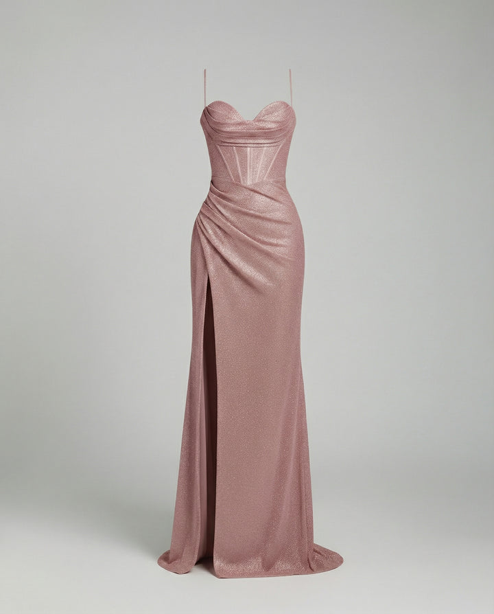 Pailletten Maxikleid Damen